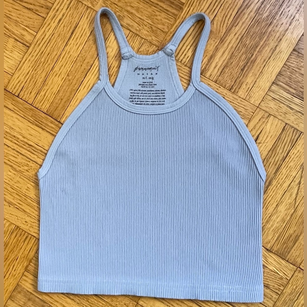Free People Happiness Runs Crop Tank Top in Blue Gray Size Medium Large … - Picture 8 of 13